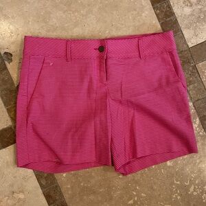 Isaac Mizrahi Bright Hot Pink Microdot Shorts